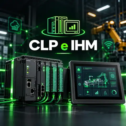 Ilustração da categoria CLP e IHM