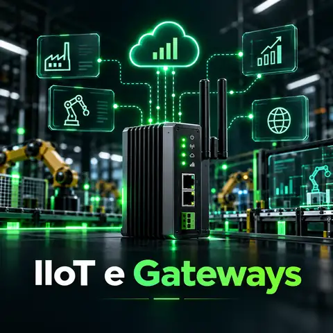 Ilustração da categoria IIoT e Gateways